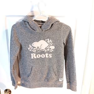 Roots Salt & Pepper Hoodie Sweatshirt  Logo Graphic Unisex Kids Boys Size XL